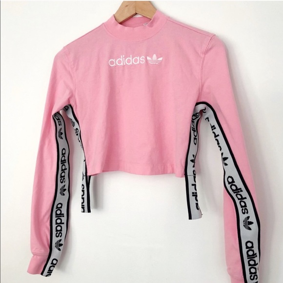 adidas pink tape tee